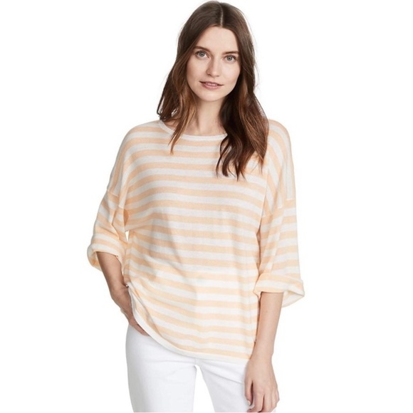 Vince Tops - NEW VINCE STRIPED WOOL BLEND TEE